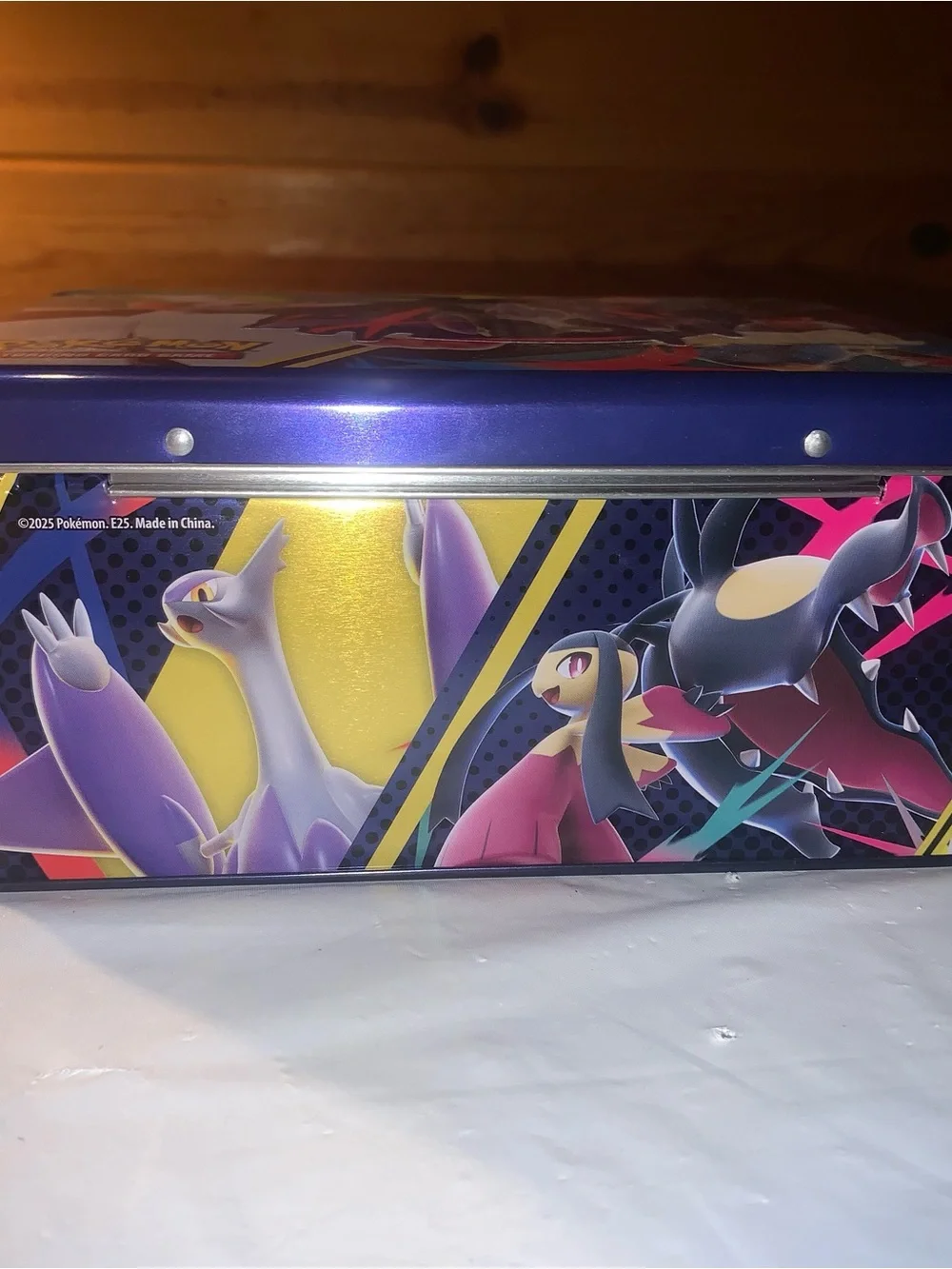 Pokemon Tin Lunchbox - Blue, Purple, Red, Yellow, Green